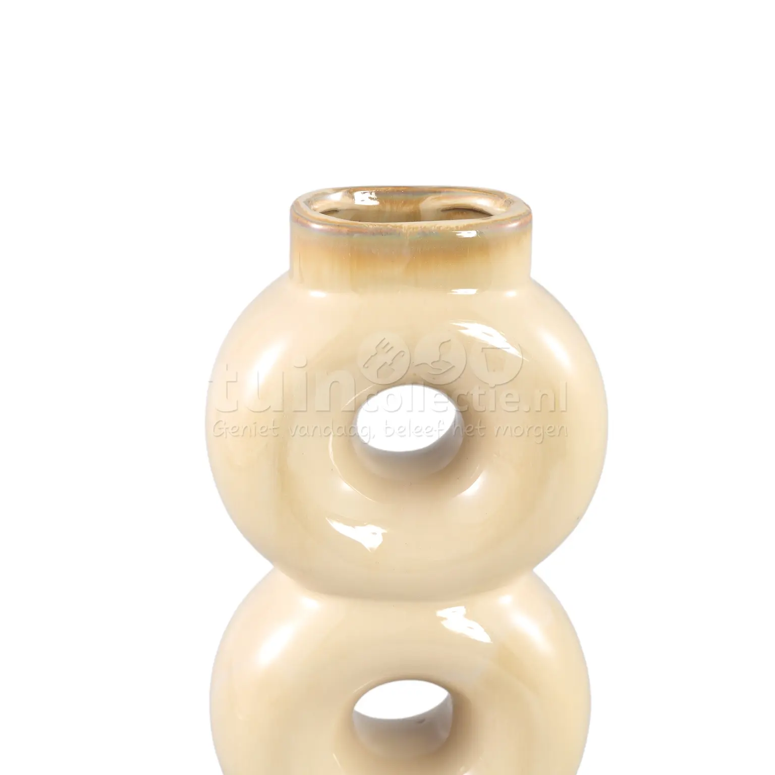veld Inschrijven buste PTMD Vaas Hedin | Shiny Cream | H.29cm | Shop hier! - Tuincollectie.nl
