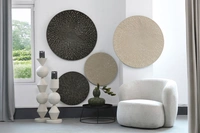 PTMD Wanddecoratie Milagros Metaal Bruin Ø60cm