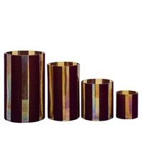 PTMD Waxinelichthouder Jeyden Bordeaux Rood S 14cm