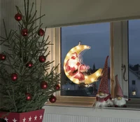 Raamsilhouet Kerstman 20 LED 36x39cm