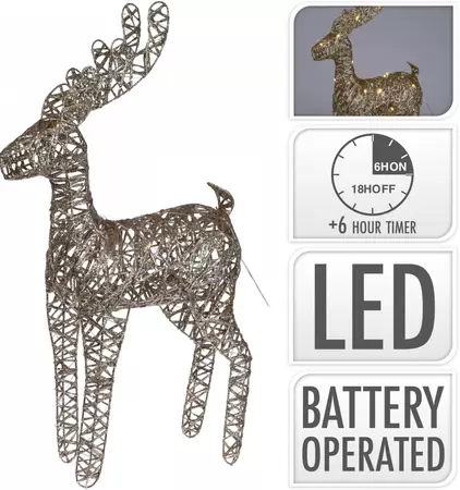 Rendier Glitter 60 LED 60cm