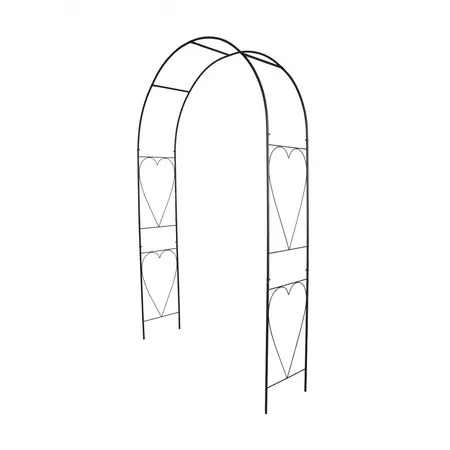 Rozenboog Hart 220cm Zwart