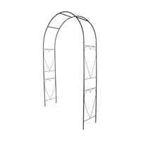 Rozenboog Hart 220cm Zwart