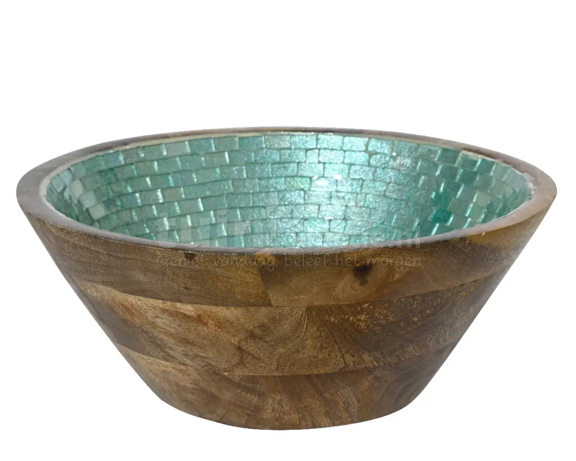 Saladeschaal Mangohout Blauw Ø25cm
