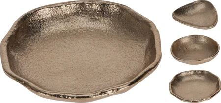 Schaaltje Organisch Metaal Goud Ø9cm Assorti 1st