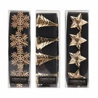 Servetringen Kerstfiguur Metaal Goud Assorti 4st