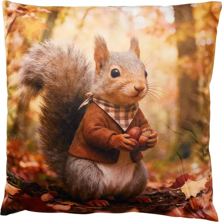 Sierkussen Herfst Dier 40x40cm Assorti 1st