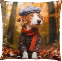 Sierkussen Herfst Dier 40x40cm Assorti 1st