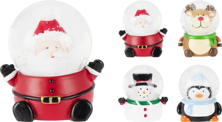 Sneeuwbol Kerstfiguur 6,5cm Assorti 1st
