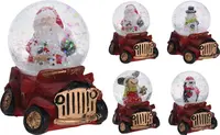 Sneeuwbol Kerstfiguur Auto 7cm Assorti 1st