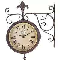 Stationsklok met Thermometer 2-Zijden