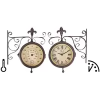 Stationsklok met Thermometer 2-Zijden