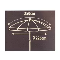 Strandparasol Grijs Ø250cm