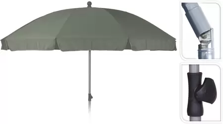 Strandparasol Grijs Ø250cm