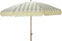 Strandparasol Streep Taupe-Wit Ø200cm