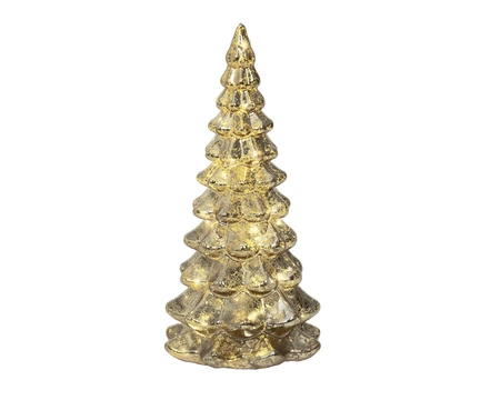 Tafellamp Kerstboom 10 LED 21cm Goud WW