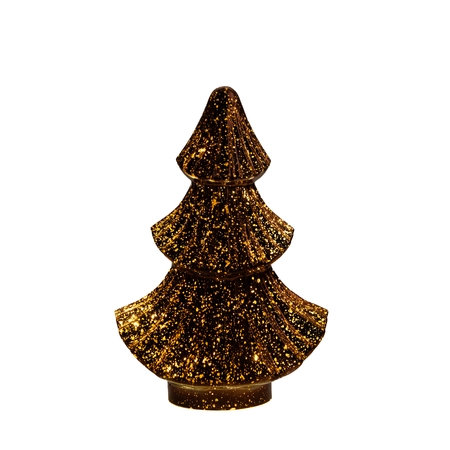 Tafellamp Kerstboom 10 LED 24cm Brons