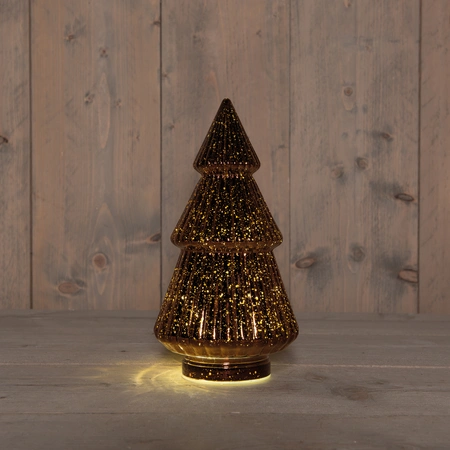 Tafellamp Kerstboom 10 LED 28,5cm Brons