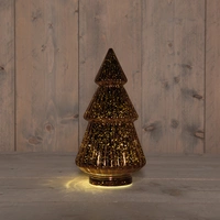 Tafellamp Kerstboom 10 LED 28,5cm Brons