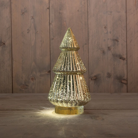 Tafellamp Kerstboom 10 LED 28,5cm Goud