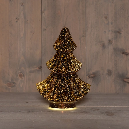 Tafellamp Kerstboom 10 LED H.24cm Brons