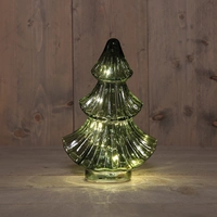 Tafellamp Kerstboom 10 LED H.24cm Groen