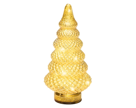 Tafellamp Kerstboom 15 LED 25,5cm Goud WW