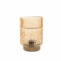 Tafellamp LED Goud en Amber H.17cm