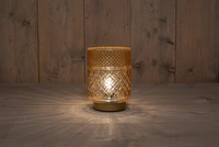 Tafellamp LED Goud en Amber H.17cm
