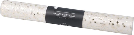 Tafelloper Organza Glitter 30x500cm Champagne Assorti 1st
