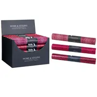 Tafelloper Organza Glitter 30x500cm Rood Assorti 1st
