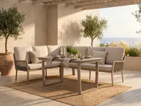 Tierra Outdoor Dining Loungeset Liv Champagne Right