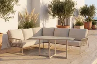 Tierra Outdoor Dining Loungeset Rivera Ophira Champagne