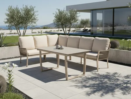 Tierra Outdoor Dining Loungetafel Liv Ophira Champagne