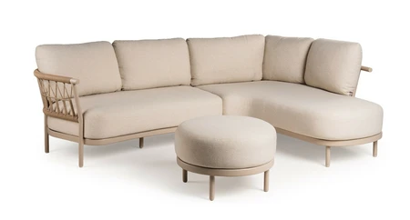 Tierra Outdoor Loungeset Fresca Organic Champagne Left