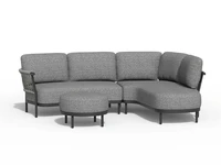 Tierra Outdoor Loungeset Fresca Organic Charcoal Left