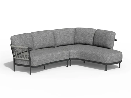 Tierra Outdoor Loungeset Fresca Organic Charcoal Left