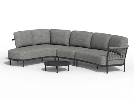 Tierra Outdoor Loungeset Fresca Organic Charcoal Right