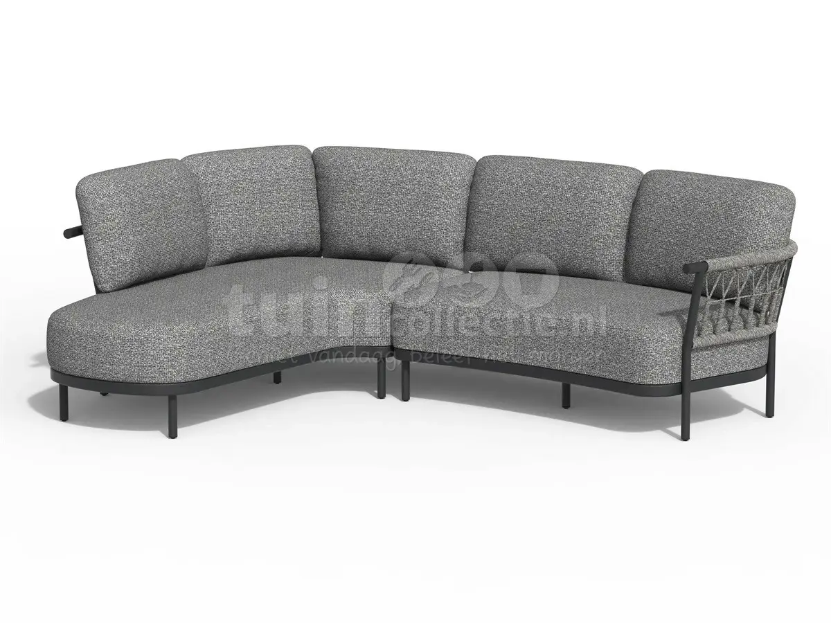 Tierra Outdoor Loungeset Fresca Organic Charcoal Right