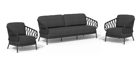Tierra Outdoor Loungeset Natal Charcoal 4-delig