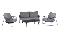 Tierra Outdoor Loungeset Rivera Charcoal 4-delig