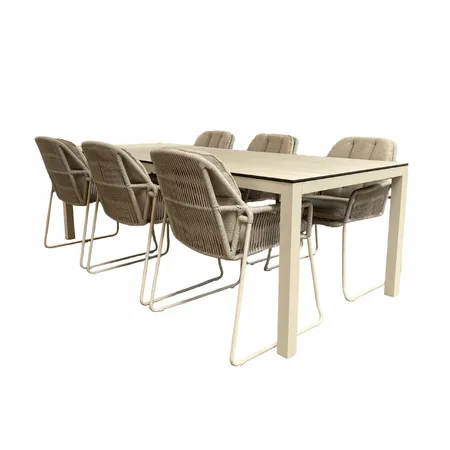 Tierra Outdoor Tuinset Briga Rivera Creme White 7-delig