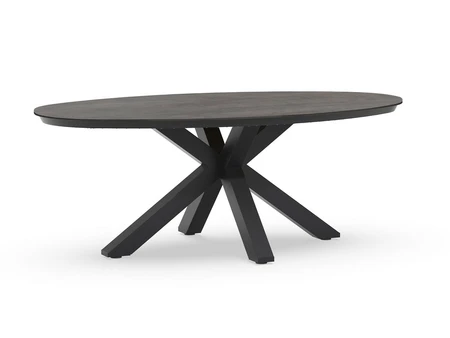 Tierra Outdoor Tuinset Oblong Hugo Charcoal 7-delig