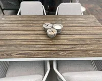 Tierra Outdoor Tuintafel Claro Wood Wit 160x90cm
