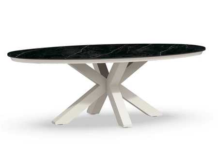 Tierra Outdoor Tuintafel Oblong Cream White / Marble 220x130cm