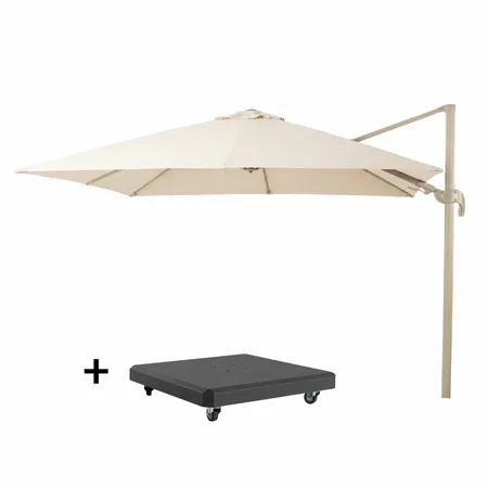 Tierra Outdoor Zweefparasol Banús Ø350cm Champagne Set