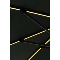 Tierra Outdoor Zweefparasol Duraflex LED 300x300cm Charcoal