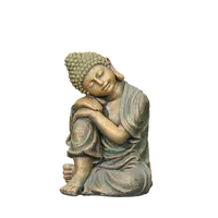 Tuinbeeld Boeddha Zittend Goud 44cm