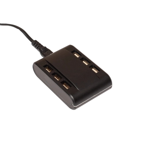 USB Oplaadstation 6 Ingangen Zwart
