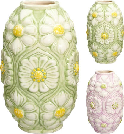 Vaas Flower Dolomiet 22cm Assorti 1st